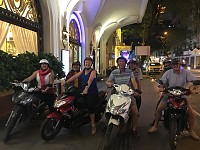 Evening food tour by motorcycle in Saigon: 6:00 pm – 11:00pm: